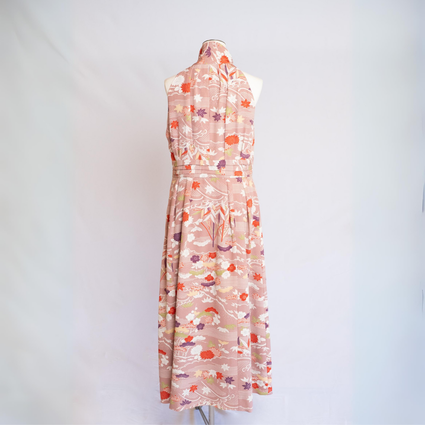 Robe licol à ruban | Goshodoki rose clair