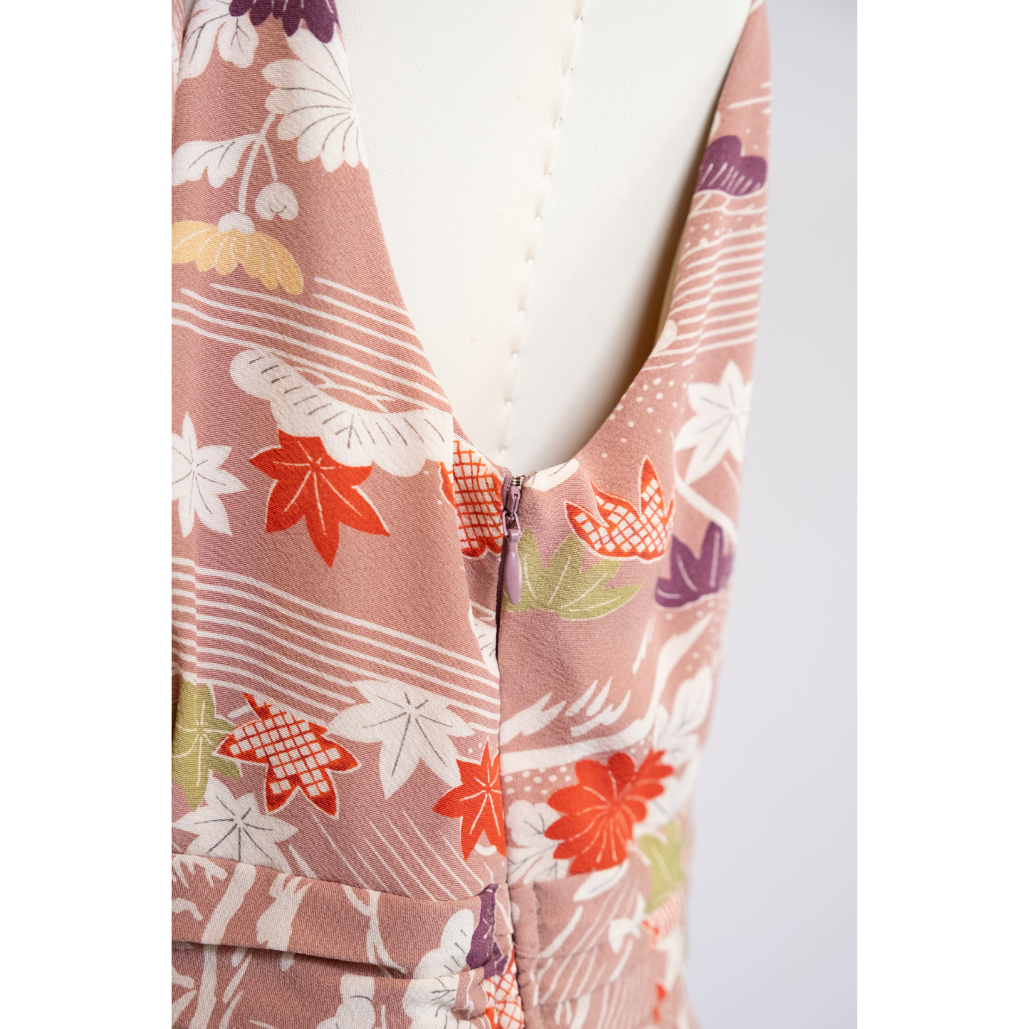 Robe licol à ruban | Goshodoki rose clair