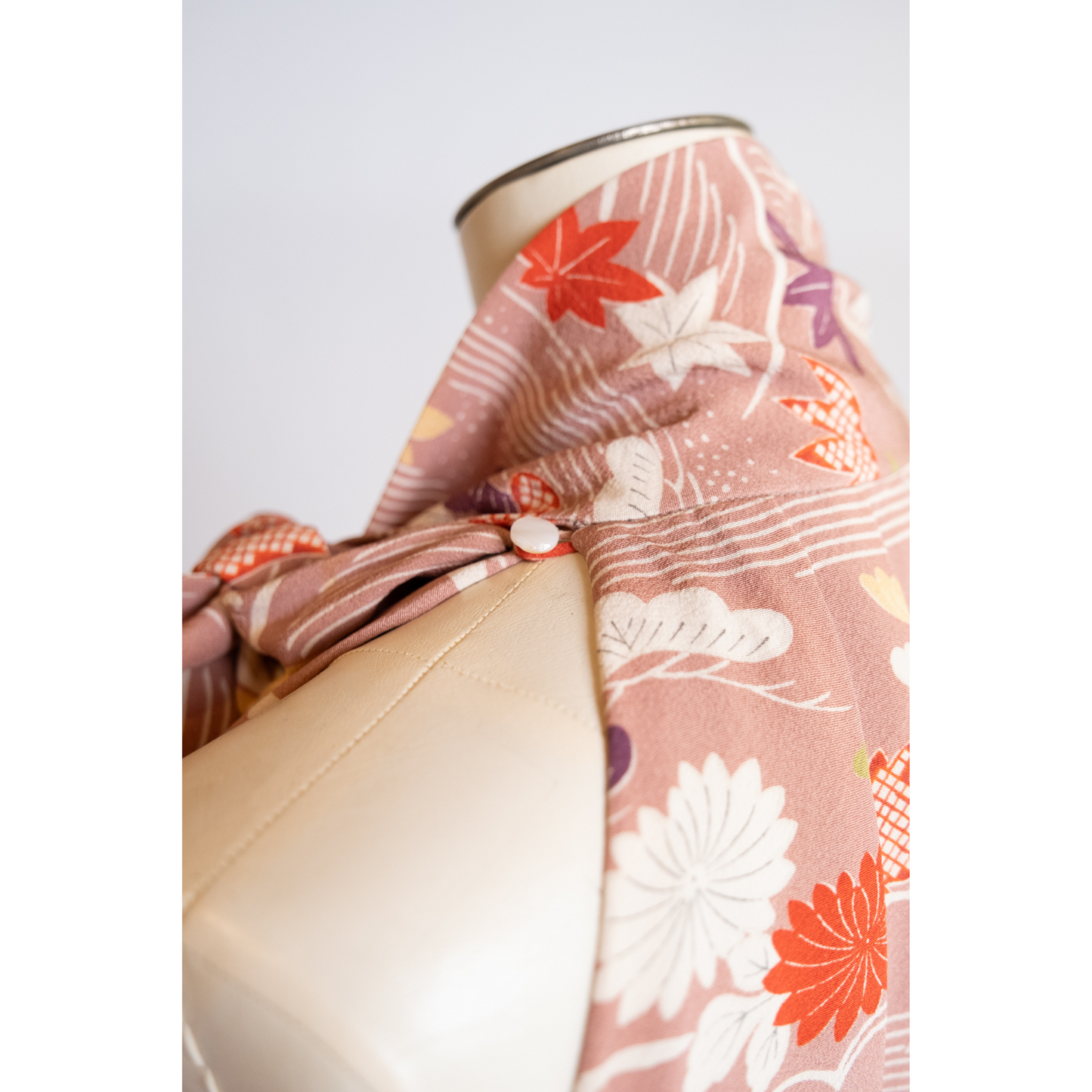 Robe licol à ruban | Goshodoki rose clair