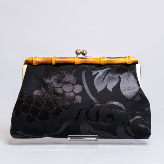 Bamboo Clasp Clutch Bag | Grapes