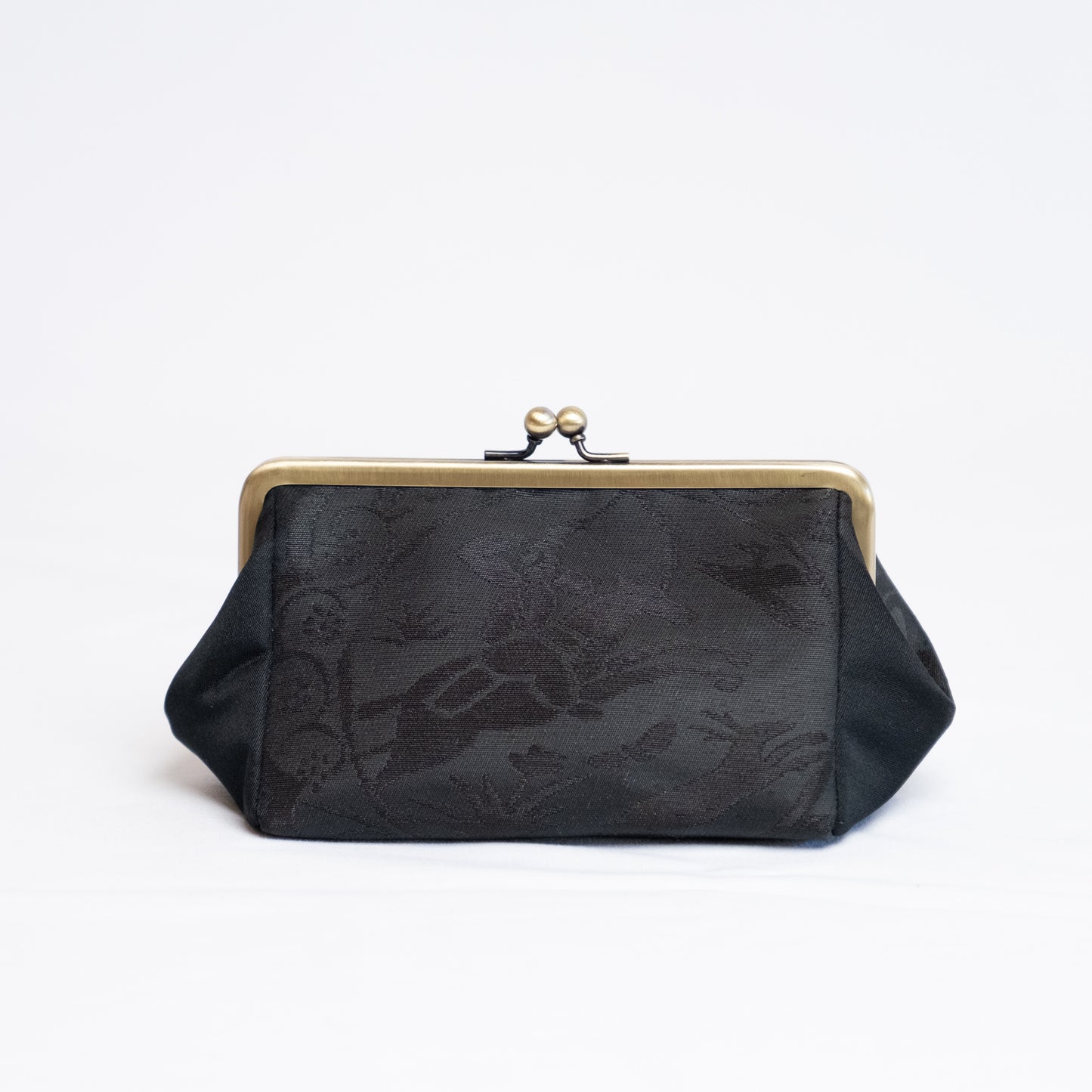 Pochette à fermoir kimono noir | Archer Yabusame