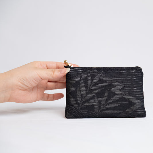 Petite pochette plate kimono noir | Sasa