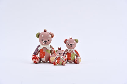 SilKuMaiko Teddy Bear Medium | Light Pink Goshodoki