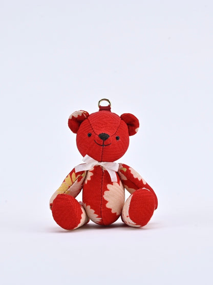 SilKuMaiko Teddy Bear Medium Red 1 | O juban fabrics