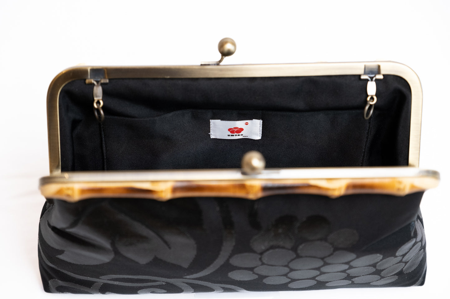Bamboo Clasp Clutch Bag | Stream with Chrysanthemum and Momiji 1