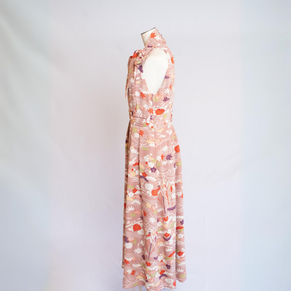 Ribbon Halter Dress | Light Pink Goshodoki