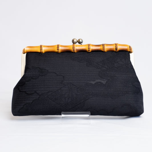 Bamboo Clasp Clutch Bag | Clouds with Chrysanthemum Diamonds